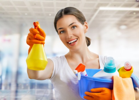 Professional office cleaning in a Twickenham workplace with desks and communal areas
