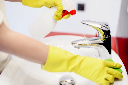 Local cleaners working in a Twickenham flat with access and parking considerations