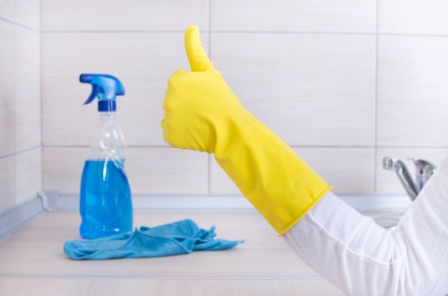 Professional cleaning team preparing a Twickenham property for handover